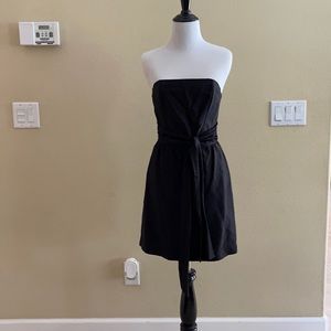 A very classy, silk shantung strapless mini dress!